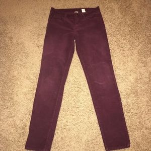 J Crew Burgundy Corduroy Pants